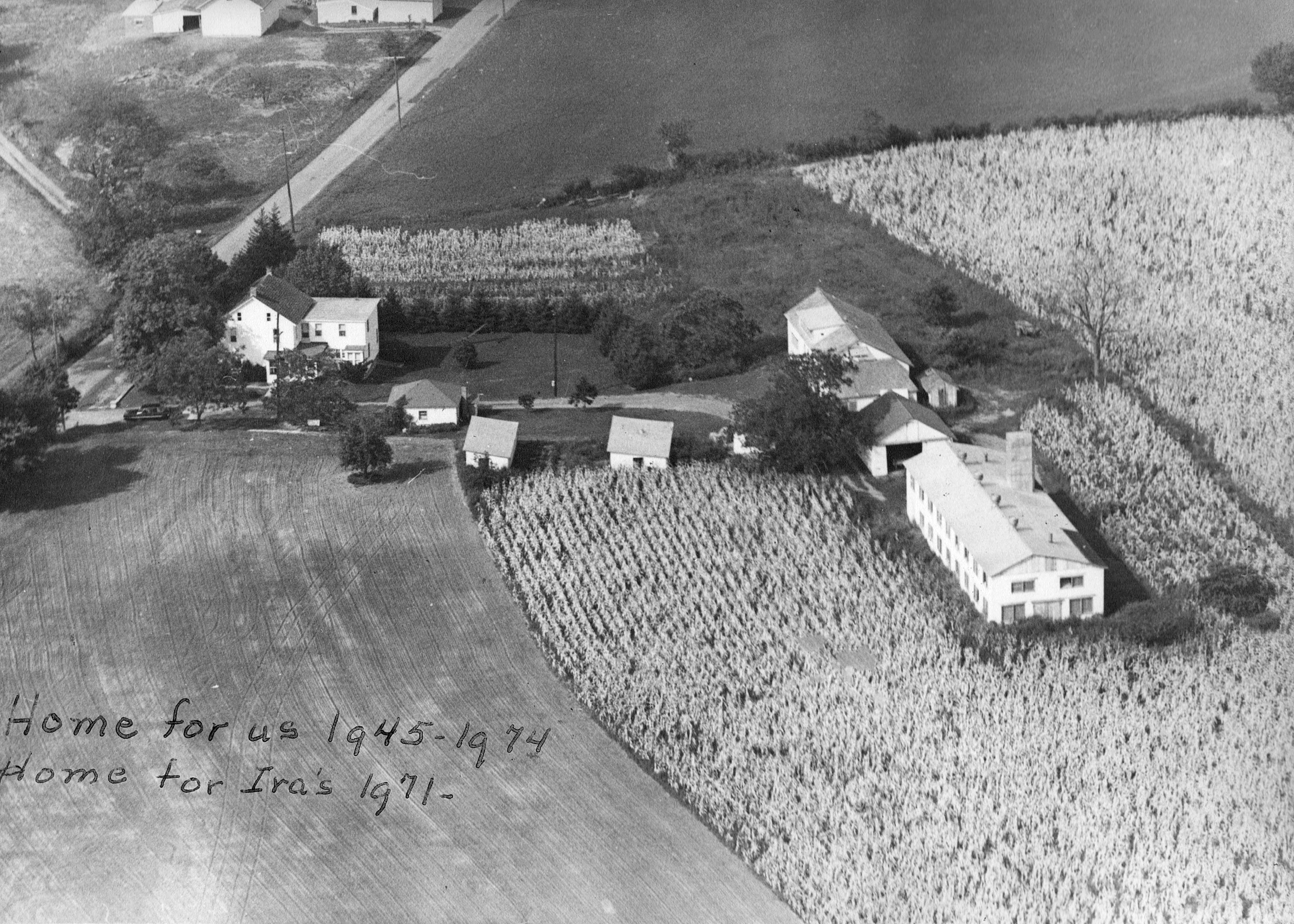 Aerial of the Shank farm
